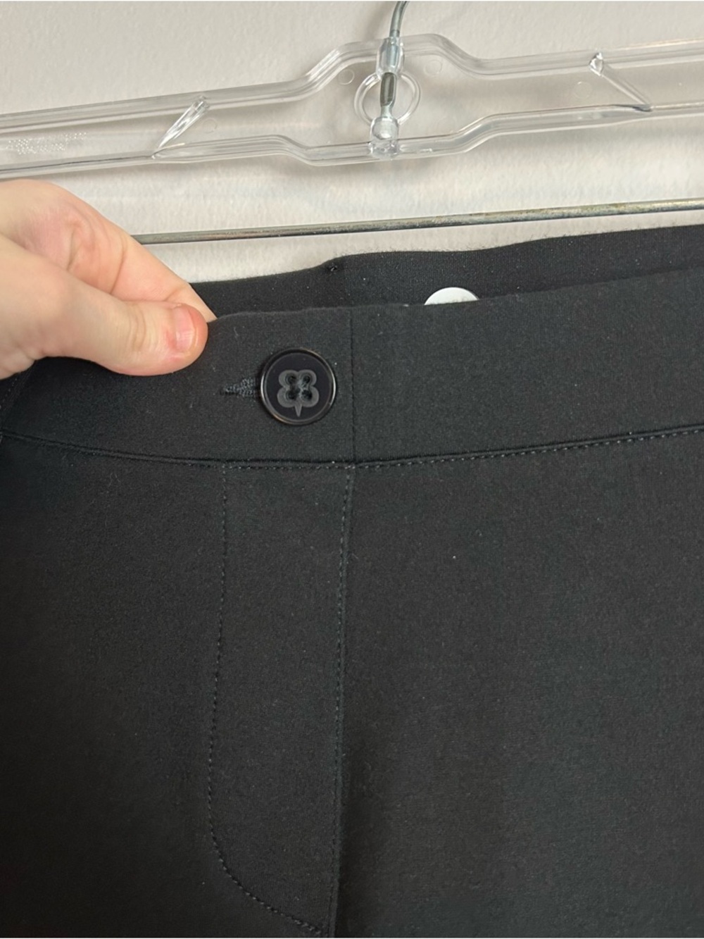 Betabrand Black Straight Leg Stretchy Business Pants Size Medium Long - Picture 5 of 8